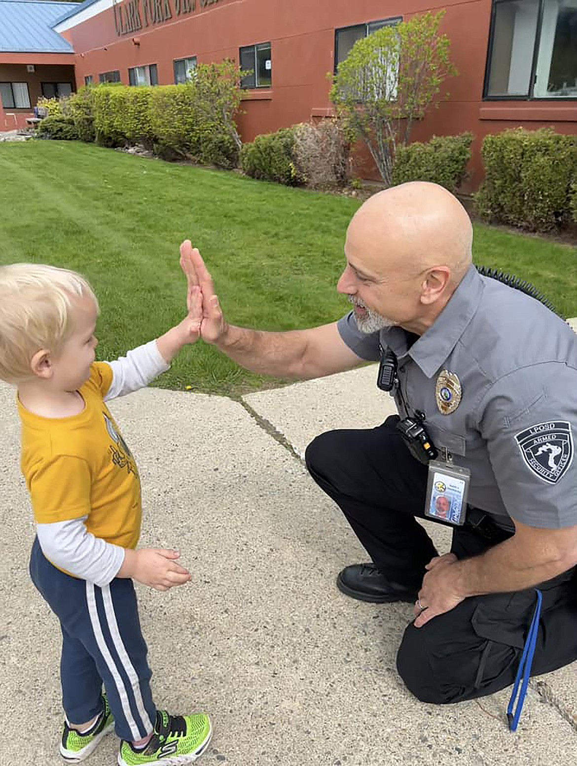 Lindsey Brossart shared this Best Shot of Lake Pend Oreille School District armed security officer Keith Delahanty getting a high five from a young fan. Brossart shared the photo in response to a Daily Bee Facebook post asking readers to share their favorite recent photo.