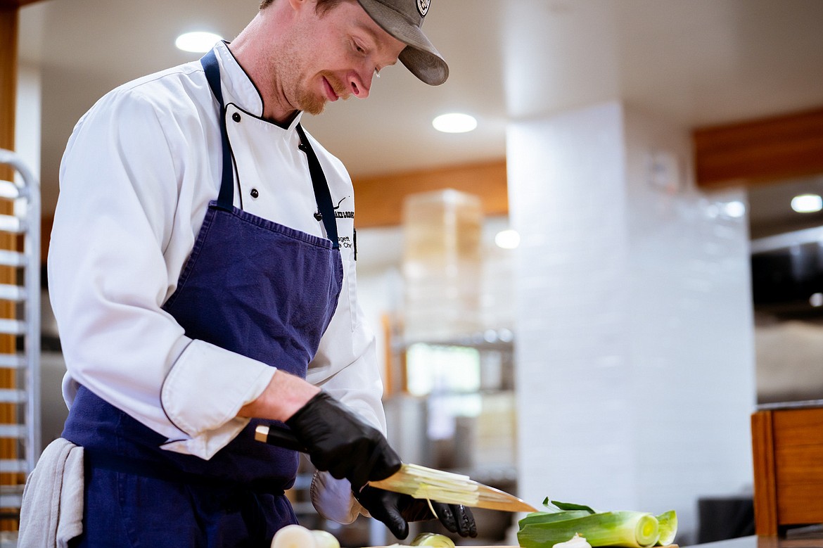 Flathead Lake Lodge Executive Chef Rob Clagett works in the kitchen. (Courtesy photo)