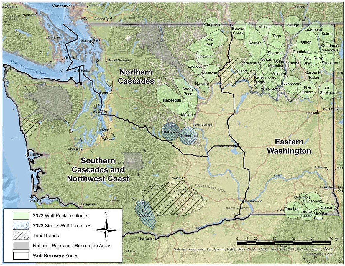 Washington's gray wolf population is inching further west according to the Washington Department of Fish & Wildlife.