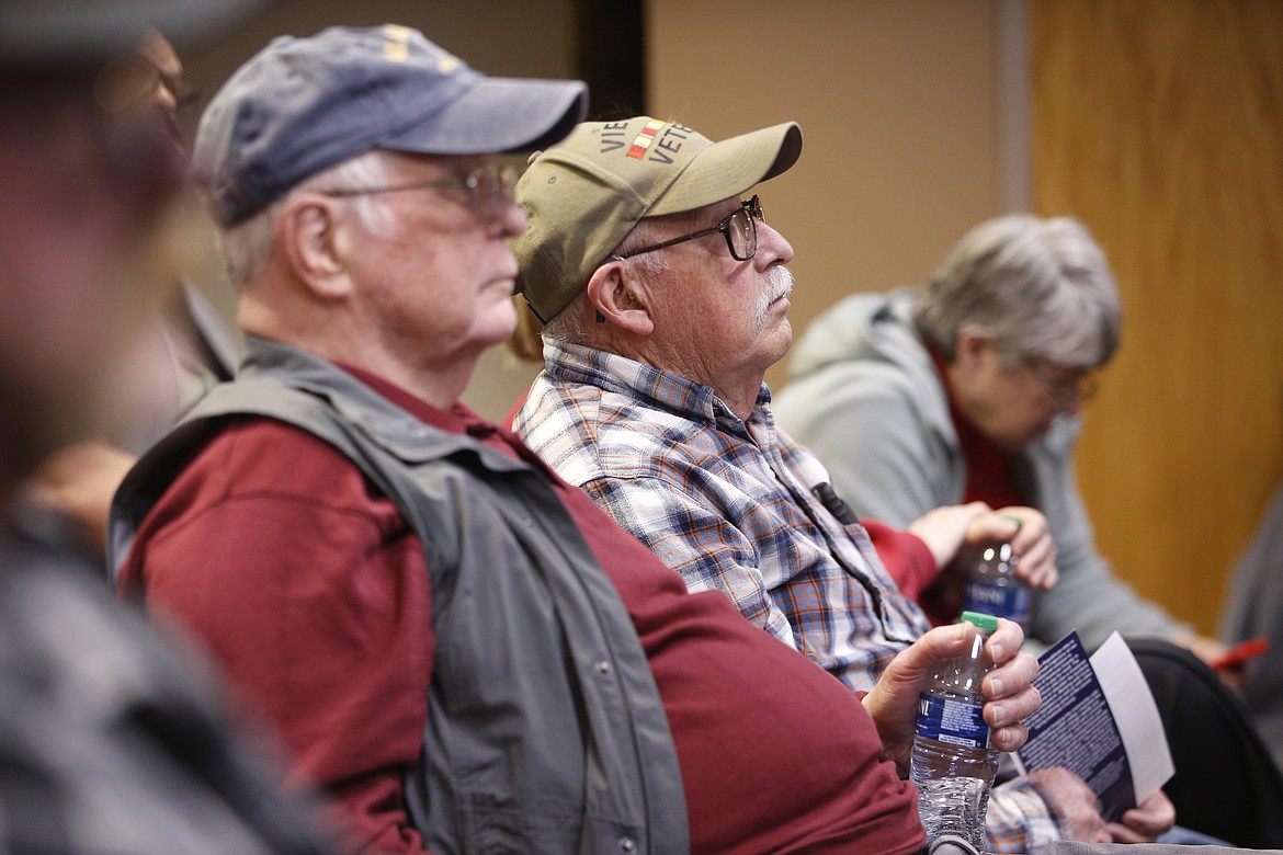 More than 60 Kootenai County veterans and their families attended a town hall Monday night on veterans services.