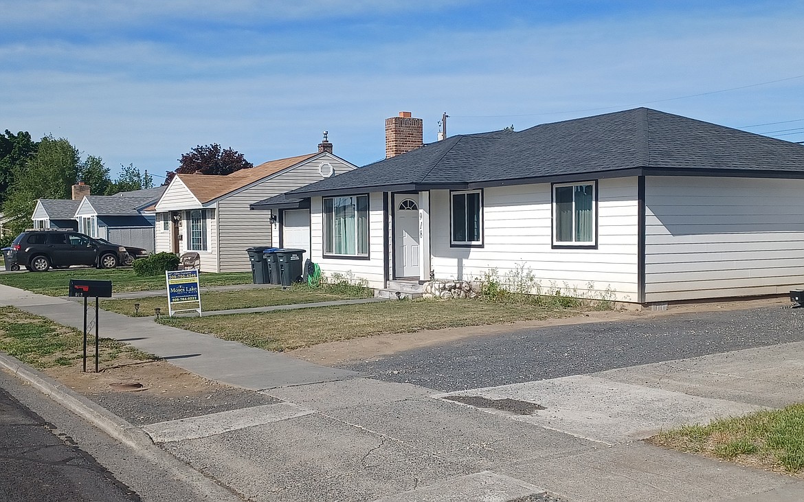 This home for sale in Moses Lake was listed at $289,500 as of Wednesday, according to Realtor.com. Median home prices in Grant County rose more than 13% over the last year.