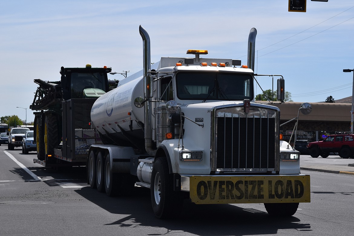 Compression brakes used by large vehicles such as this one travelling through Ephrata will be required to be muffled, or not be used within Ephrata city limits after the city's governing body passed a new ordinance.