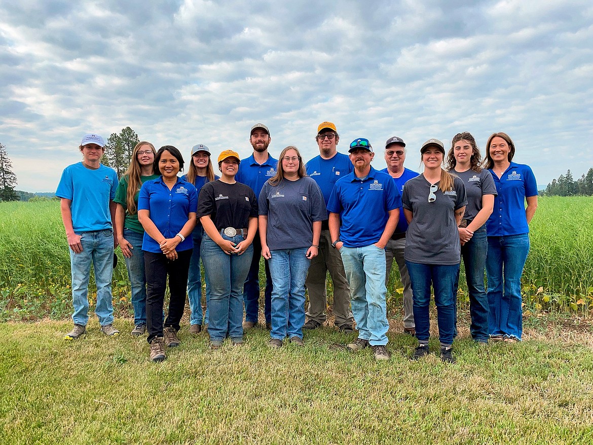 Members of the Montana State University Northwestern Agricultural Research Center are pictured at the facility near Kalispell, Montana, with Research Centers department head and superintendent Jessica Torrion third from left. (NWARC photo)
