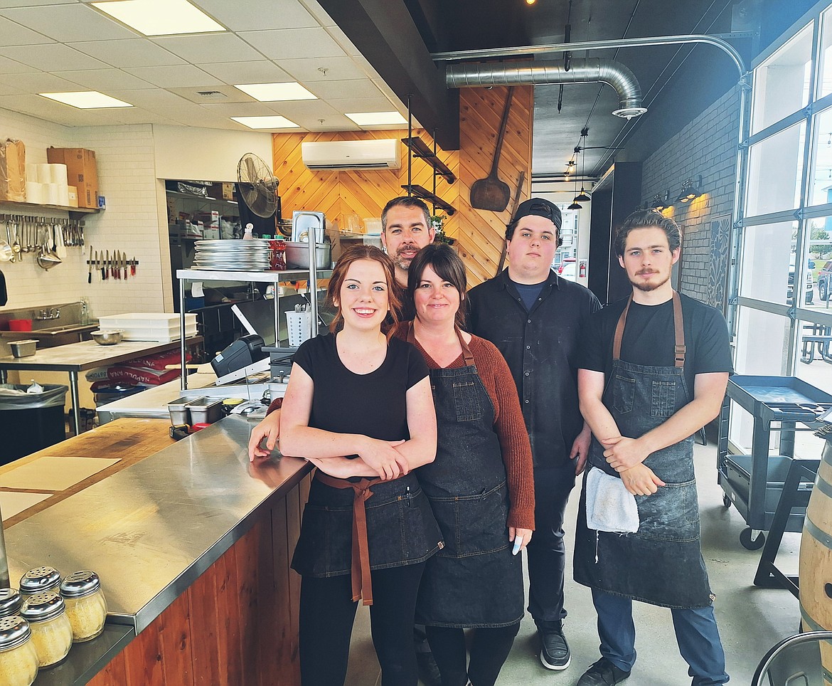 Ciccarelli's Pizza staff (from left) Violet, Naomi, Ian, Isaac and Eli Ciccarelli.