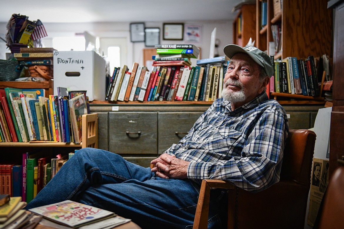 Owner Ed Rothfuss at Parkland Books on Wednesday, May 8. (Casey Kreider/Daily Inter Lake)