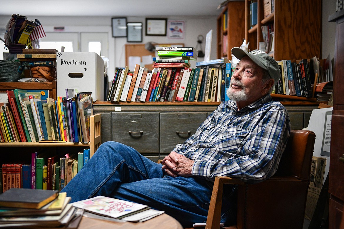 Owner Ed Rothfuss at Parkland Books on Wednesday, May 8. (Casey Kreider/Daily Inter Lake)