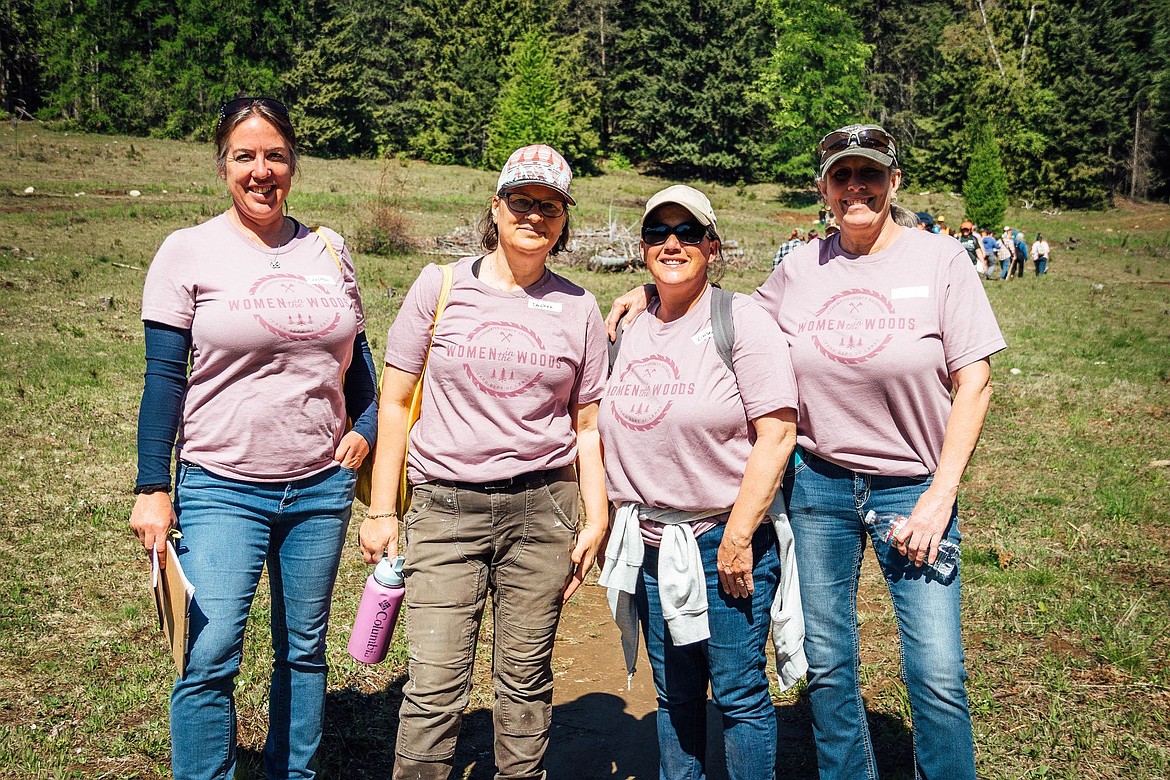 Pink shirts adorned the landscape of the Pine Street Woods Friday.