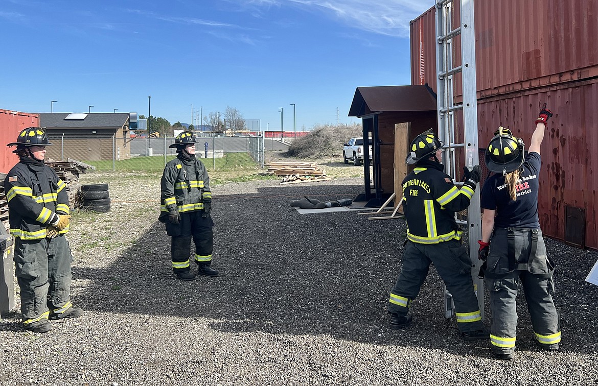 Northern Lakes Fire District first cadet class trains for a structure fire.