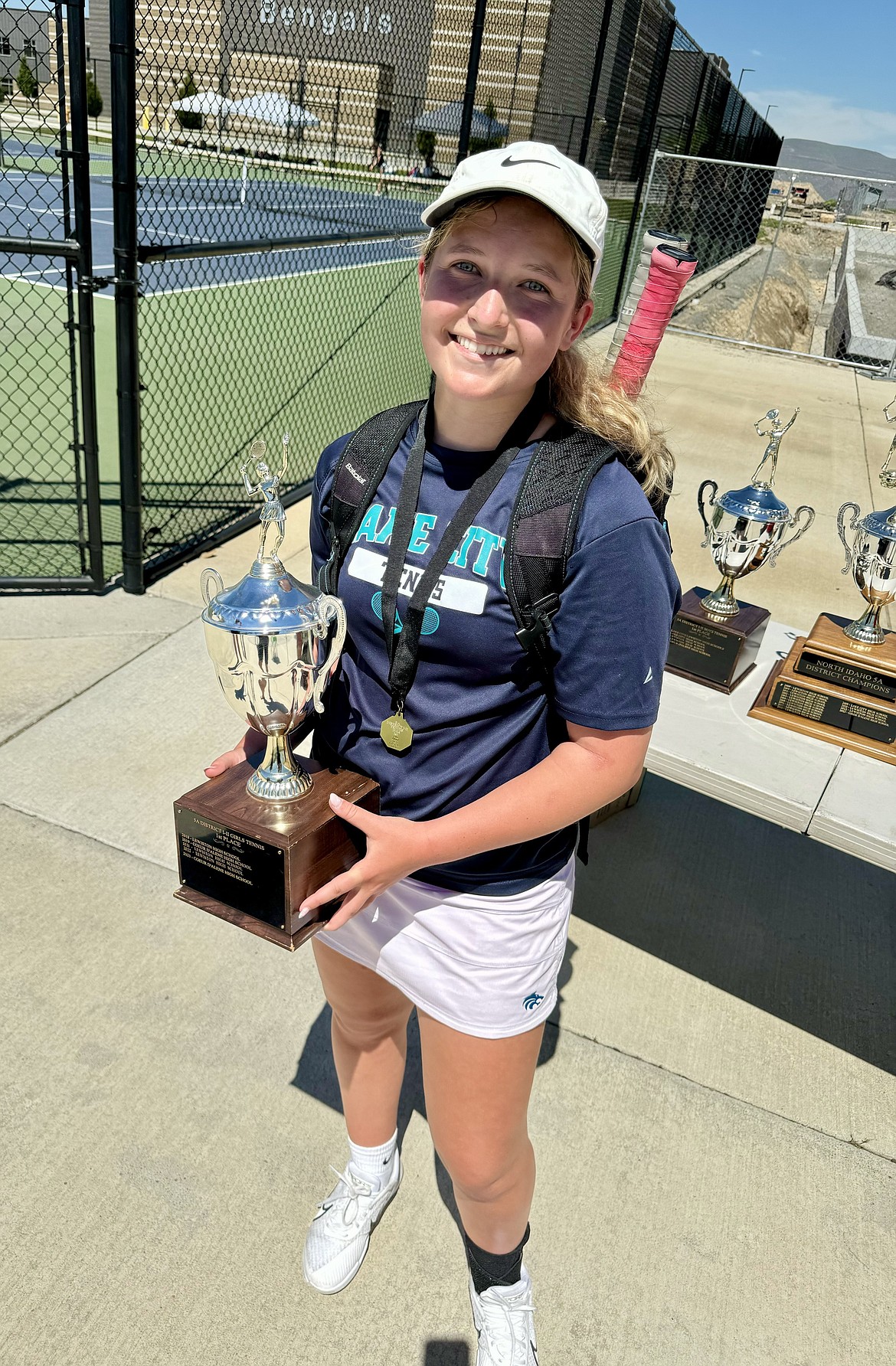 Courtesy photo
Lake City High senior Maddy Nesbit won the girls singles title for the third straight year at the 5A Region 1 tennis tournament Saturday at Lewiston High.