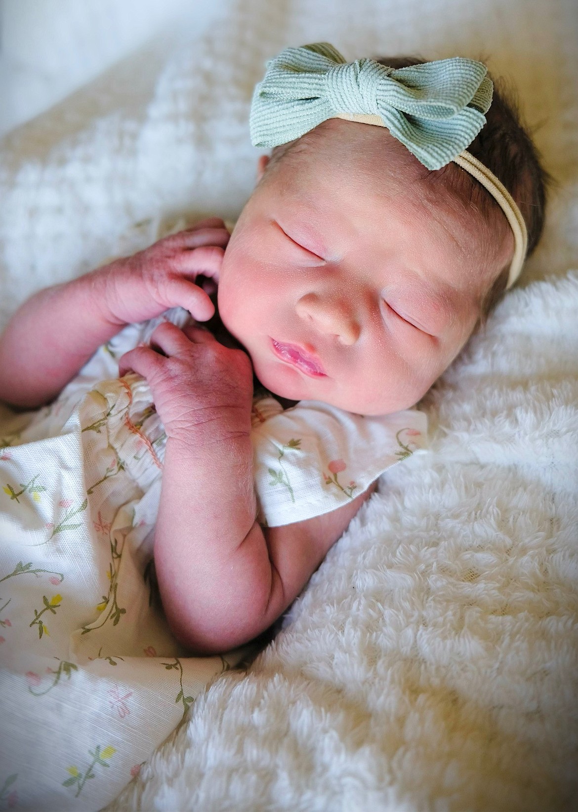 Ervaeyah Elizabeth Black Eyes was born May 9 at the St. Luke New Beginnings Birth Center in Ronan to Adam Black Eyes and Isabelle Hewankorn of Polson. She measured 6 lbs., 11 oz. and 20 inches long. Paternal grandparents are Michael and Jennifer Black Eyes of Polson and maternal grandparents are Brian and Gabrielle Hewankorn of Polson. Ervaeyah joins her sibling, Elán.