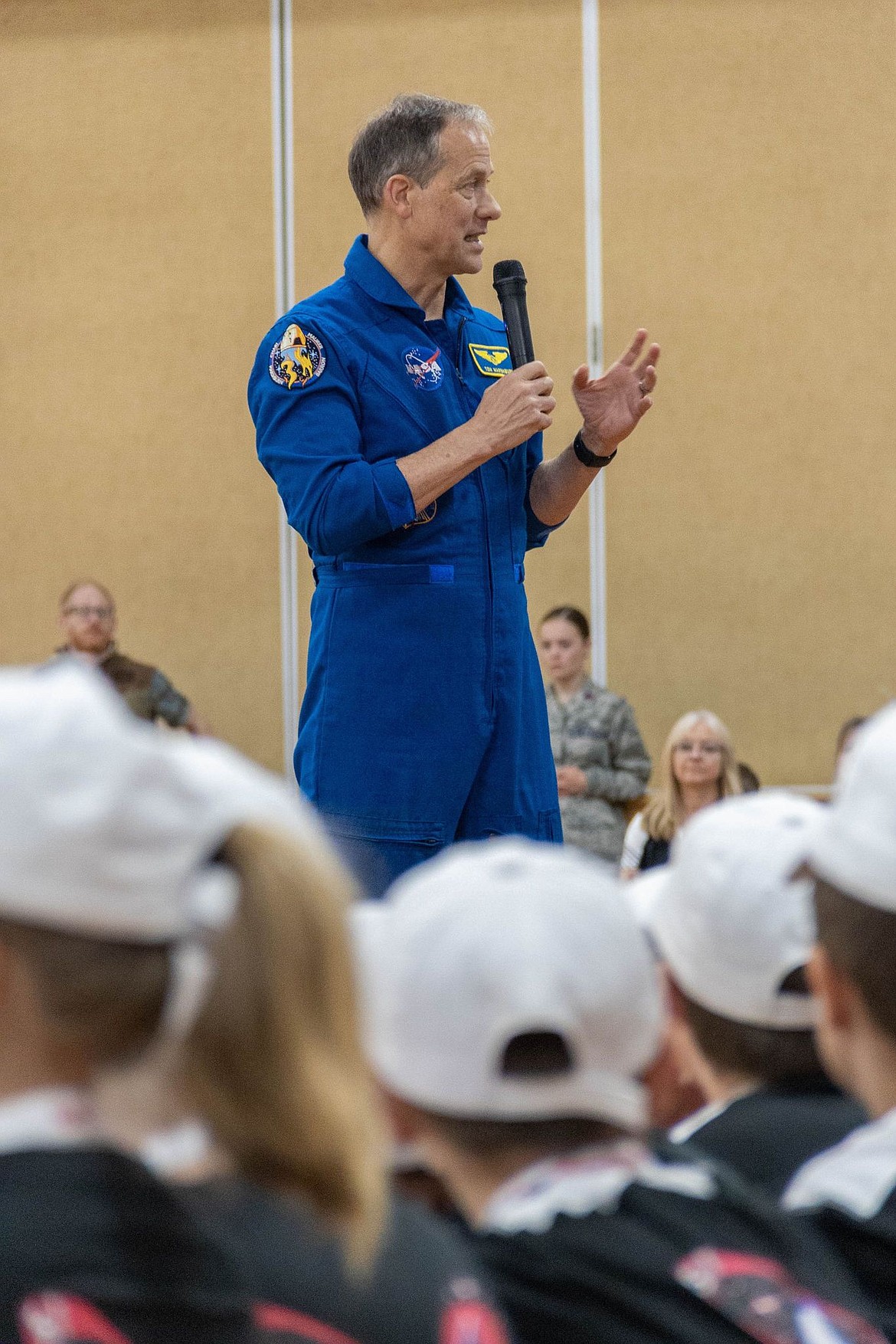 Former astronaut Thomas Marshburn talked with students about his time in space.