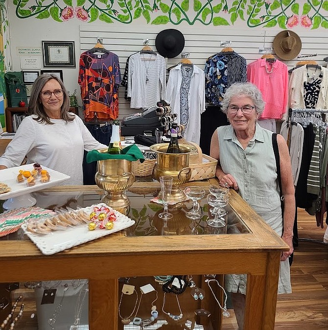 Shop Associate Jodi Bodi, left, and customer Mindy Cameron celebrate Eve’s Leaves' 45th anniversary of doing business in downtown Sandpoint on May 11. Small businesses such as Eve's Leaves contribute to the vitality of North Idaho's communities.