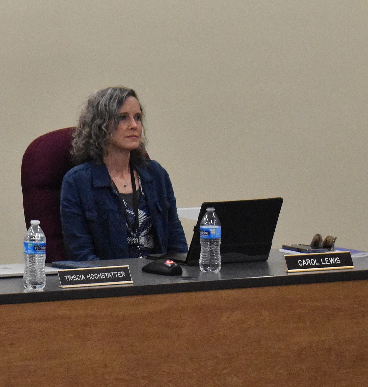 Moses Lake School District Assistant Superintendent Carol Lewis was named acting superintendent at a special meeting of the Moses Lake School Board Tuesday.