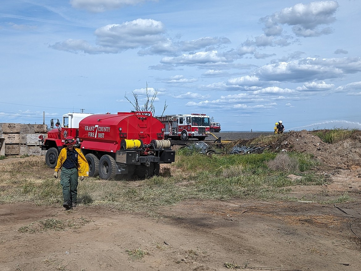 A small wildfire broke out Monday near Soap Lake, but was quickly put out.