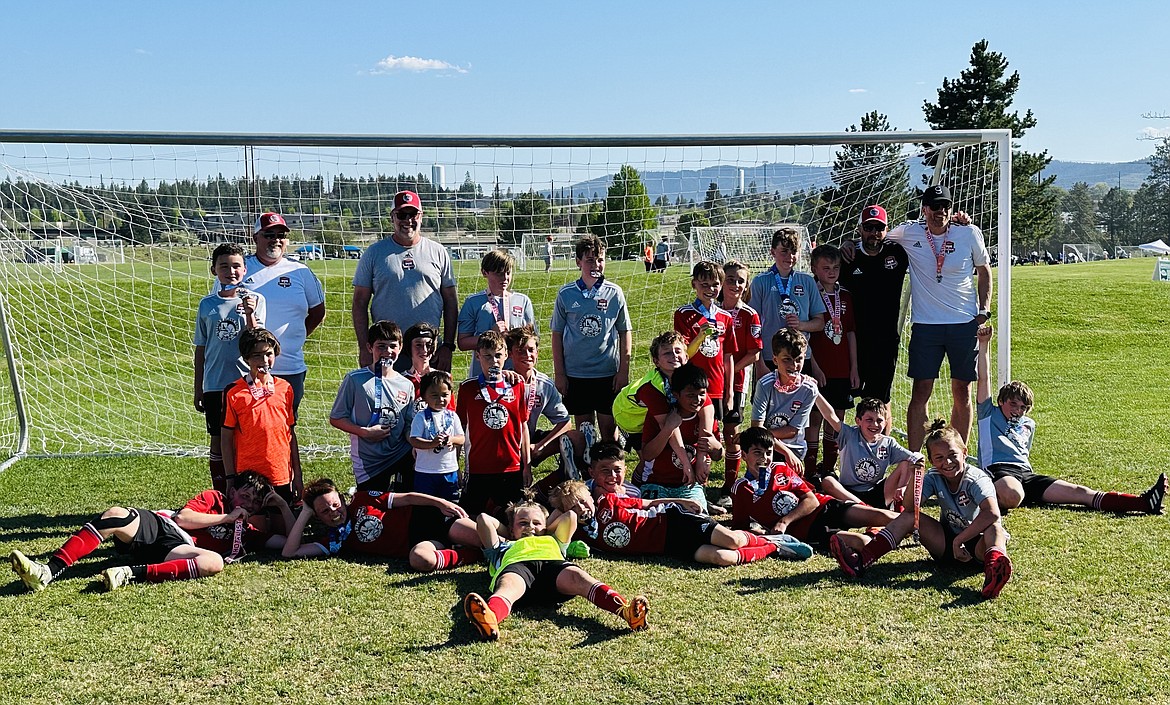 Courtesy photo
The Timbers North FC 2012 boys Academy soccer teams won their bracket last weekend in the 2024 Bill Eisenwinter Hot Shot Tournament. The team rosters include Alister Campbell, Camden Nelson, Colin Hutchins, Connor McKenna, Henry Bowlby, James Greene, Mason Fantozzi, Mason Melison, Mateo Ethan Mariano, Maxim Shaporda, Micah Brumbach, Reece Ballou, Jack Boland, Sander Bundy, Brendan Butler, Blake Cline, Breeson Elison, David Hirschi, Ezekiel McNiel, Evan Peak, Kai Peraldo, Benjamin Thomas and Jake Young. Coaches are Nick Funkhouser, Ian McKenna, Robin Bundy and Scott McNiel.