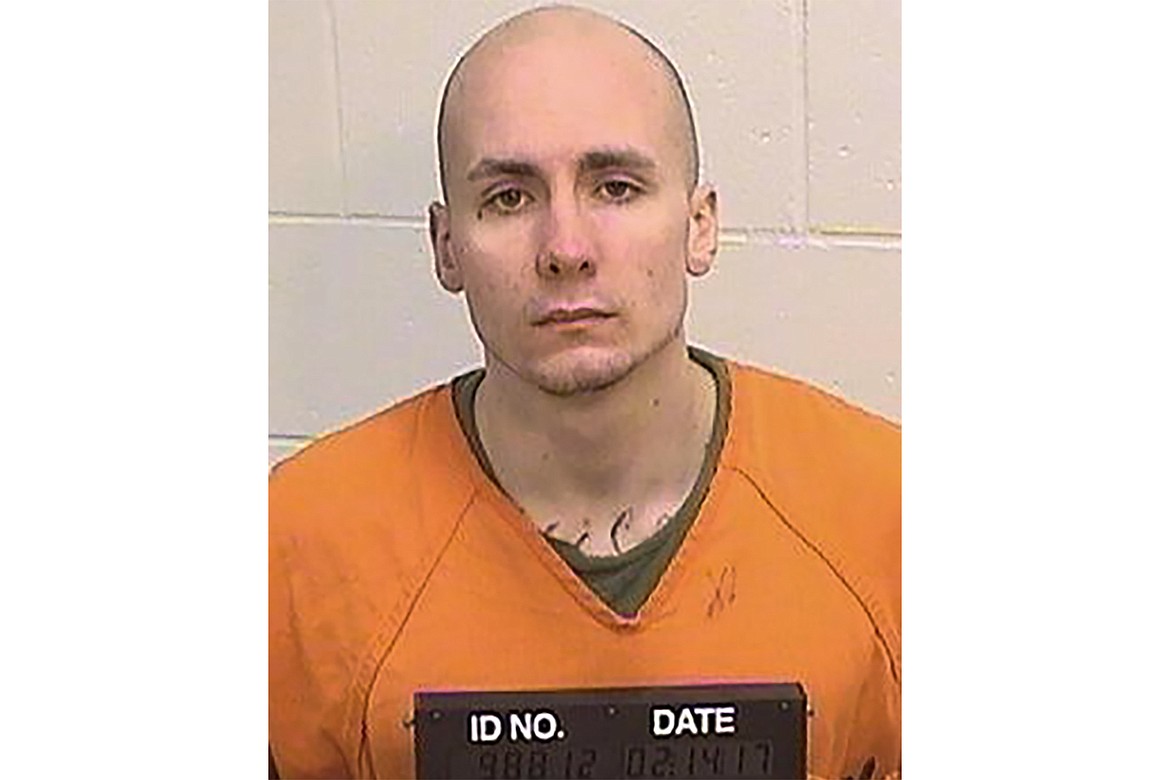 This booking photo provided by the Idaho Department of Corrections shows Skylar Meade. Meade, an Idaho inmate who escaped custody after an ambush at a hospital in March, pleaded guilty Wednesday, May 15, 2024, to escaping from prison and to being a persistent violator, but two additional felony enhancements related to injuries others received during the violent escape are still pending in court. (Idaho Department of Corrections via AP, File)