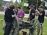 Cannon blasts from the past as Civil War reenactors visit Lakes Middle School