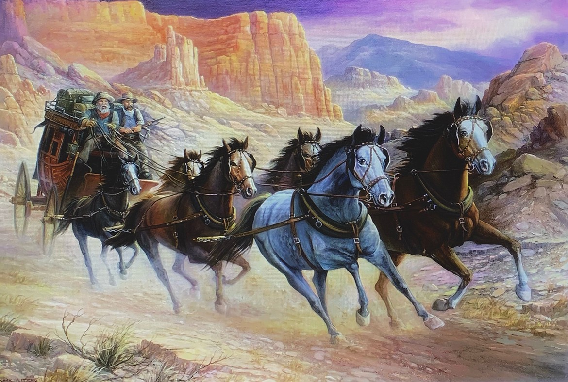 Frank Gray's oil painting "Making Thunder"