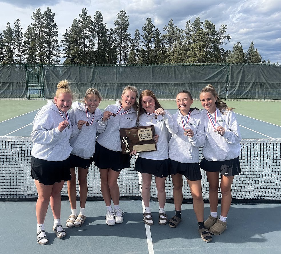 Whitefish girls tennis are the NW A Divisional Champions. The tournament was Wednesday, May 15th. (Stacy Kelch Photo)