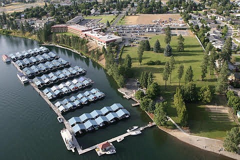 A view from above of Templin’s on the River in Post Falls.