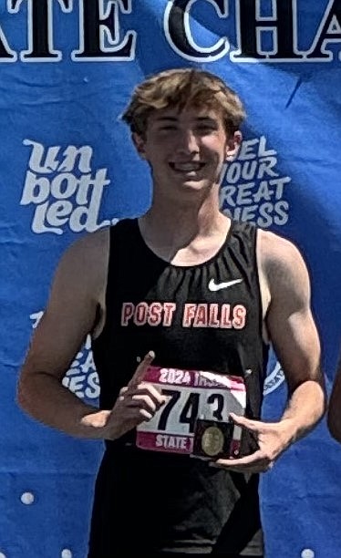 Courtesy photo
Post Falls junior Cobe Cameron won the boys state 5A title in the 400-meter dash on Saturday in 47.79 seconds at Mountain View High in Meridian.