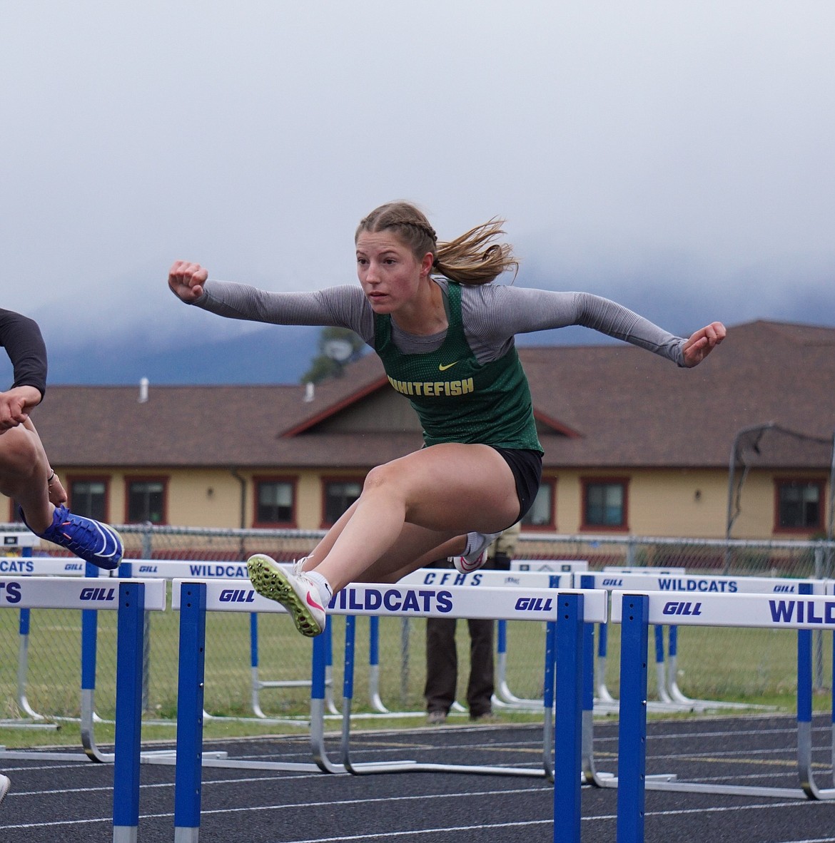 Senior Hailey Ells placed third in the Women's Varsity 100m hurdles at the Western A Divisional meet on Friday. (Matt Weller Photo)