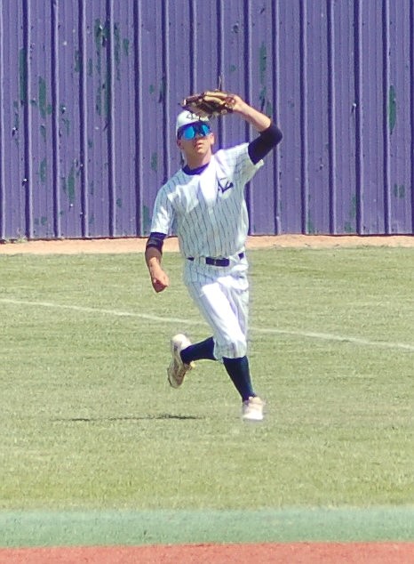 Photo by CANDICE SMITH
Lake City junior right fielder Owen Moore snags a fly ball for the final out in the top of the seventh inning vs. Mountain View in the third-place game of the state 5A baseball tournament Saturday at the College of Idaho's Wolfe Field in Caldwell.