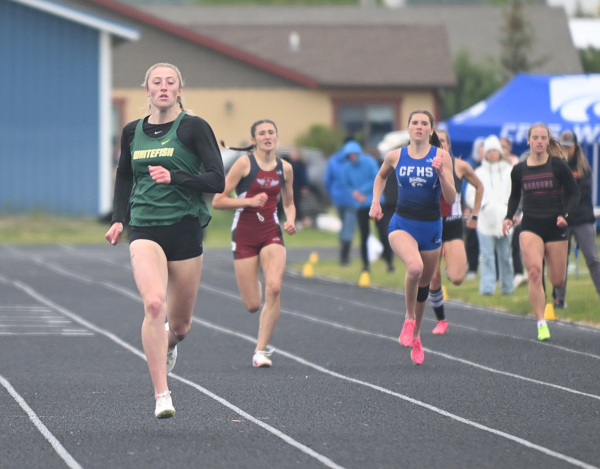 Whitefish's Brooke Zetooney at the Western A Divisional meet on Friday, May 16. (Chris Peterson/Hungry Horse News)