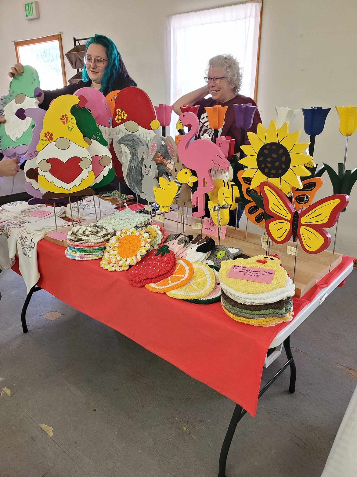 From yard signs, to duck eggs, or homemade bread you can find a wonderful variety of treasures at the market every other Thursday at the Hideout. (Photo courtesy Janet Hughes)