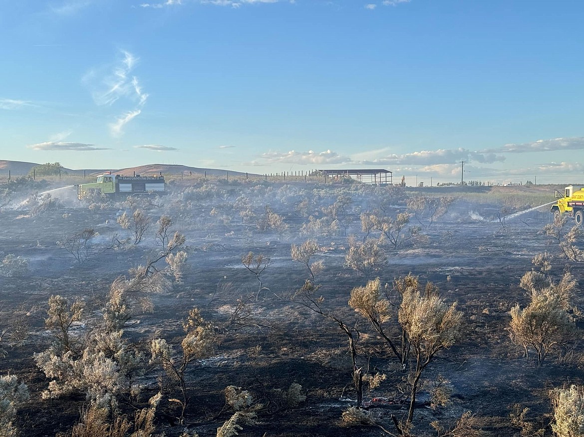 A burn barrel ignited a 10-acre wildfire Monday southwest of Ephrata. Burn barrels are illegal in Washington and have been since 2000.