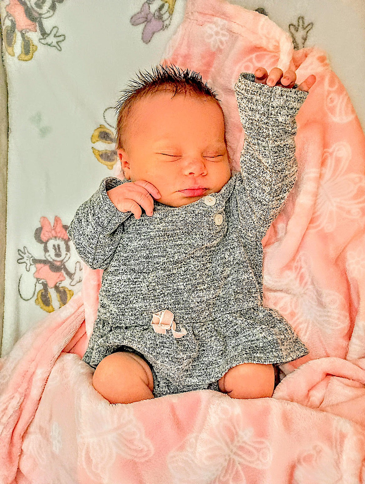 Sophey Kay Michelle Miniear was born at 4:27 a.m. Saturday, April 20, 2024, to Keara Miniear (Olson-Bradshaw) and Christopher Miniear, of Libby, at Cabinet Peaks Medical Center. Baby girl Miniear weighed 7 pounds, 2.8 ounces. Her grandparent is Gina Michelle Miniear of Savannah, Missouri. Her great-grandparents are Glynda Kay Olson (Collier) of Libby, Montana, Lynda Kay Baker (Bradshaw) of Libby, Montana, Carolyn Michelle Miniear of St. George, Utah, and Conrad Miniear of St. George, Utah.