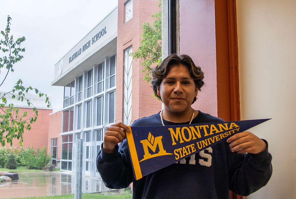 Austin Sanchez will graduate from Flathead High School on May 31 and plans on attending Montana State University next year, making him the first in his family to go to college. (Kate Heston/Daily Inter Lake)