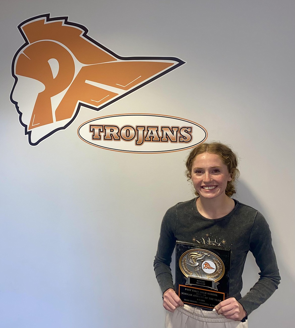 Courtesy photo
Kinlee McLean was recently named Post Falls High girls scholar-athlete of the year, an award which goes to a Trojan senior three-sport athlete with the highest grade point average. McLean, who competed in cross country, basketball and track and field, had a 4.0 GPA.