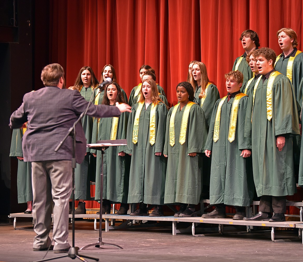 The Whitefish High School Concert Choir performed at the Spring Choir Concert May 21, 2024. (Julie Engler/Whitefish Pilot)