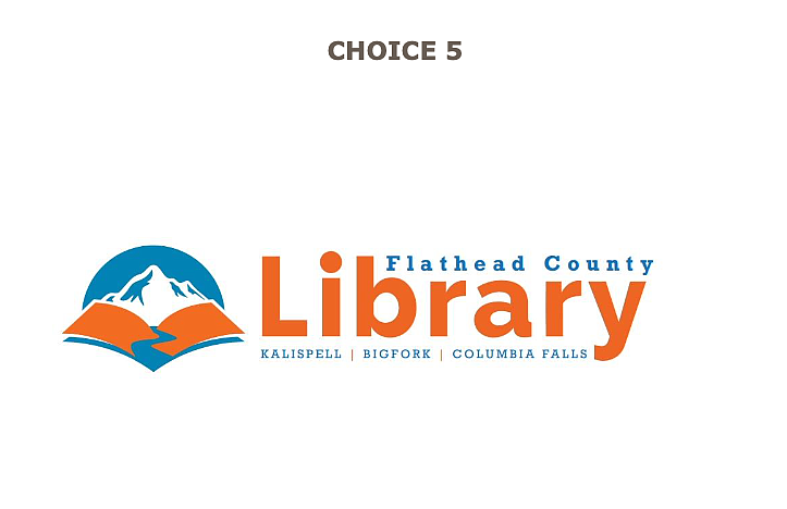 Choice 5 of proposed logos for Flathead County Library. (photo provided)
