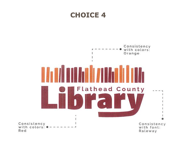 Choice 4 of proposed logos for Flathead County Library. (photo provided)