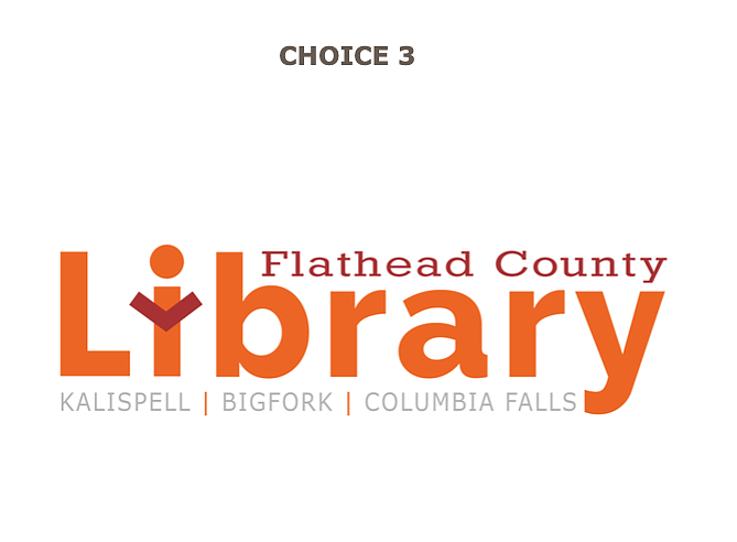 Choice 3 of proposed logos for Flathead County Library. (photo provided)