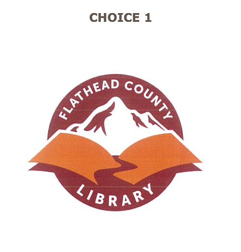 Choice 1 of proposed logos for Flathead County Library. (photo provided)