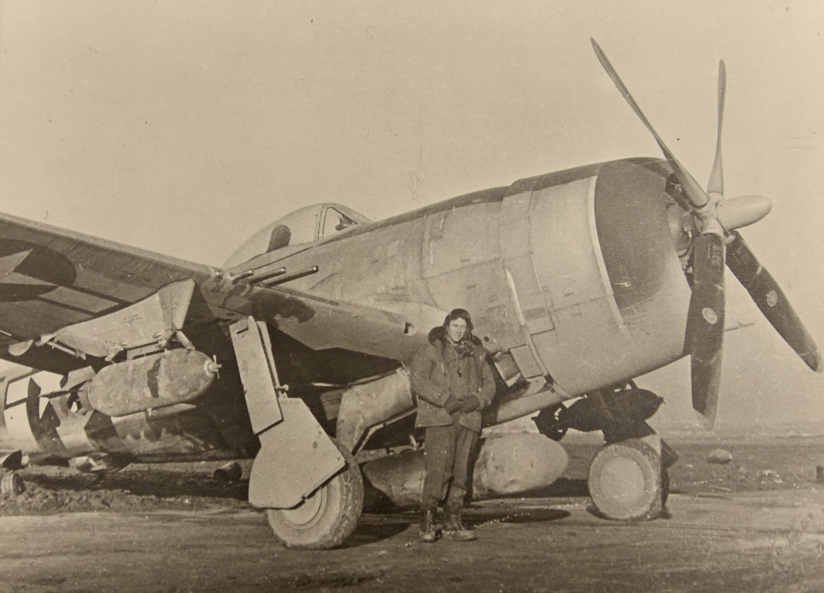 1st Lt. Jack McWilliams of Somers crashed in France in 1945 while flying a P-47 Thunderbolt. Declared dead in 1946, his remains were discovered in 1951. Today the nearby town of Kauffenheim boasts a memorial to the downed flier. (Photo courtesy of Janice Sterner Jones)