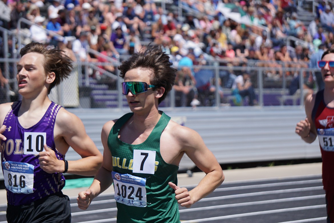 Junior Simon Douglas clocked a personal best time in the Men's 800 meter run on Friday. His performance earned him the third spot on the podium at the MHSA Class A State meet in Laurel. (Matt Weller Photo)