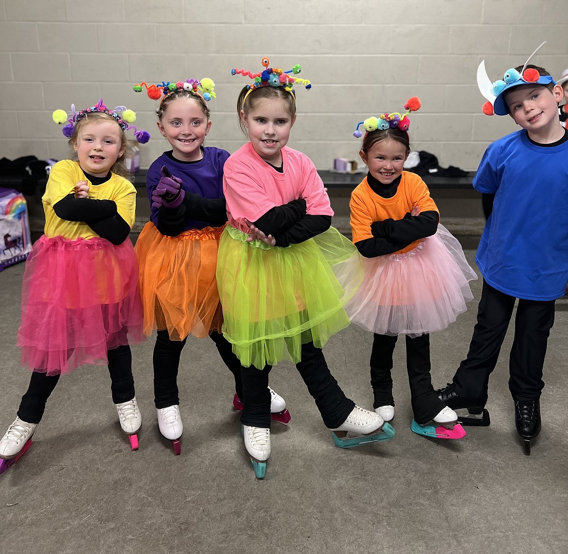 Courtesy photo 
The Little Dippers, Theatre on Ice: From left, Harper Sailor, Harley Kaiser, Isabella De La Rosa, Hazel Wolters and Logan Glass. All are part of the Lake City Figure Skating program of the Spokane Figure Skating Club, which hosted the Lake City Classic on May 17-19 at the Frontier Ice Arena in Coeur d'Alene.