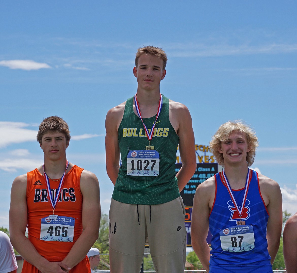 Carson Krack had a great Saturday, winning both the 110 and 300 hurdles state titles. (Matt Weller Photo)