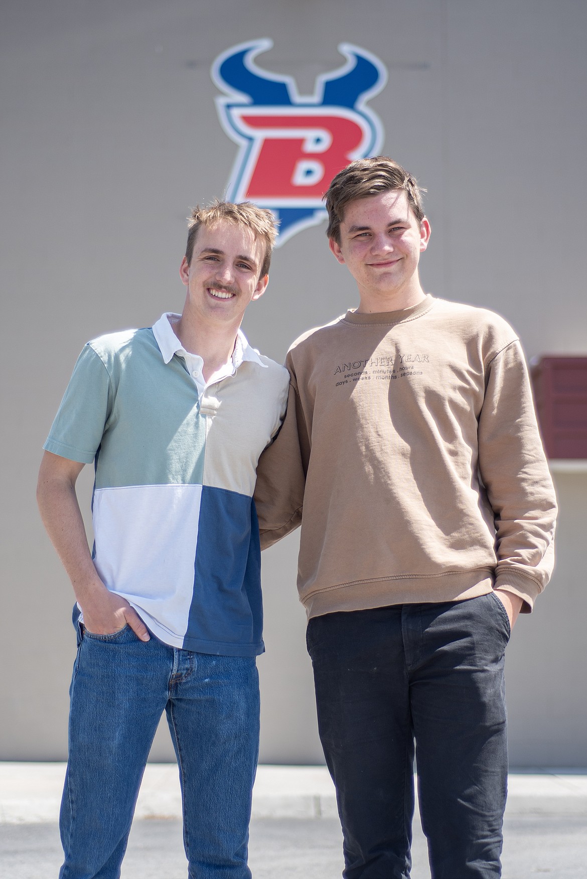 Bigfork High School senior North Nollan and his host brother turned exchange student Theodore Ohlsson. (Avery Howe/Bigfork Eagle)