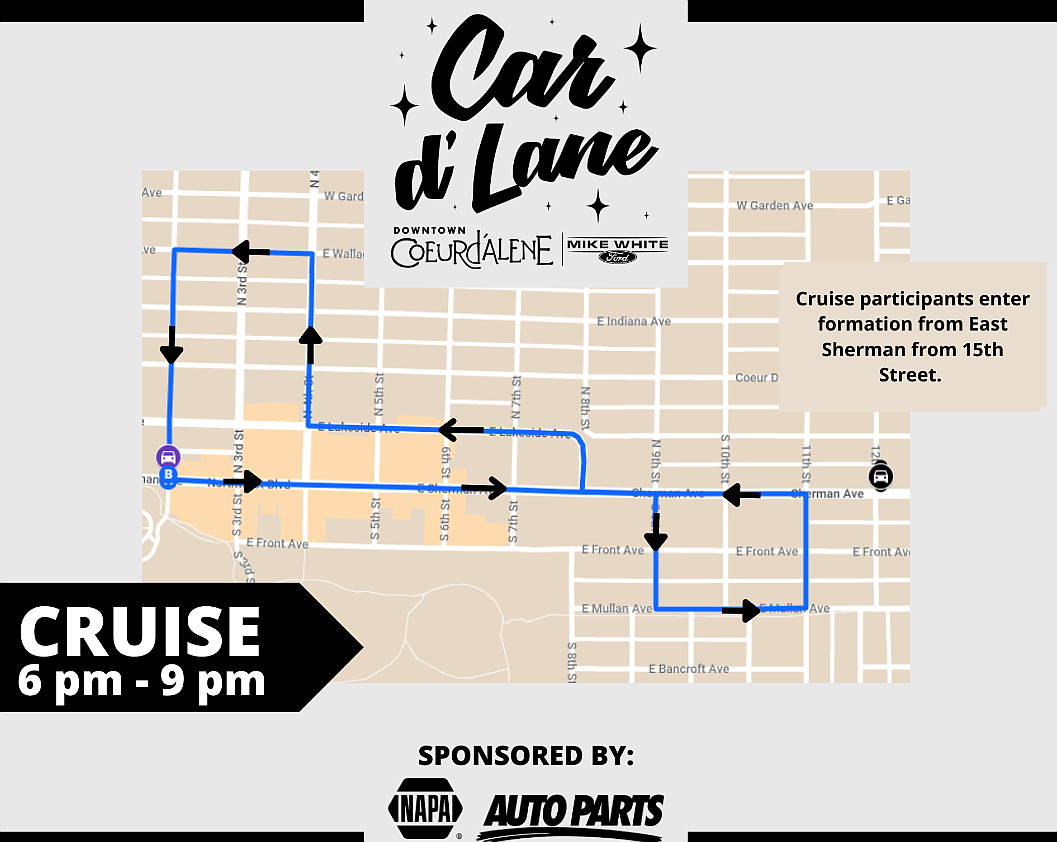 Car d'Lane Parade route