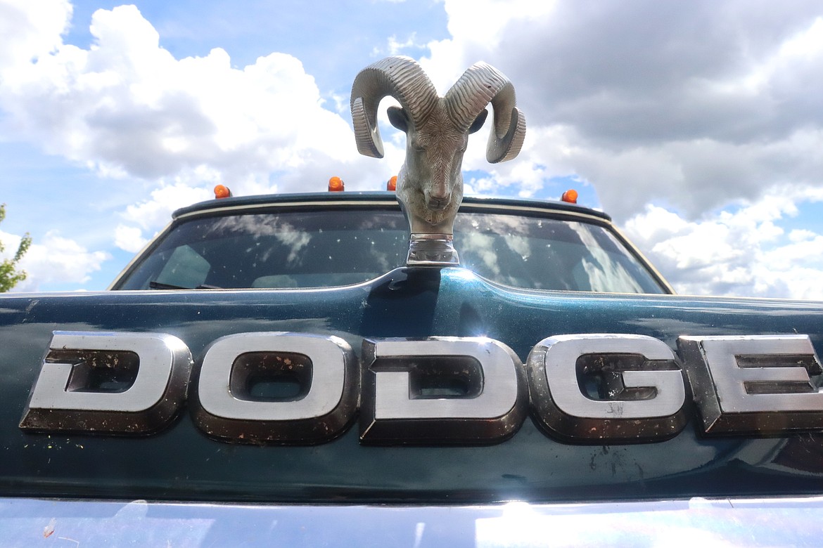 The front grill of Keaton Lee's 1990 Dodge Ram.