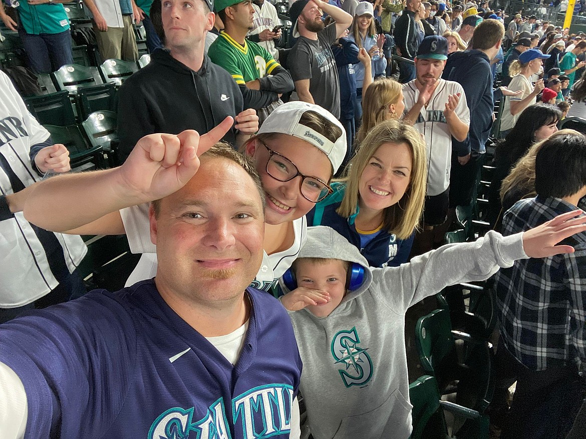 The McAndrew family — Jimmy, Julie, Grace and Griffin — love Gonzaga as well as the Seattle Mariners.