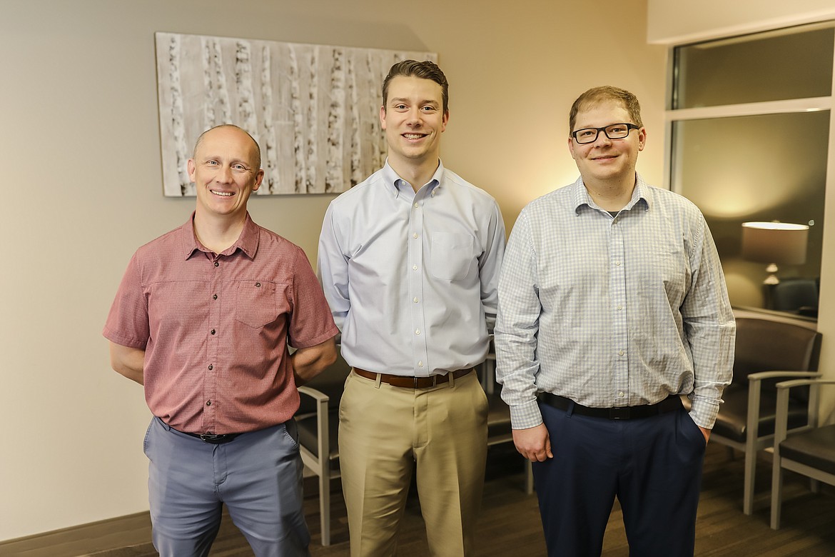 OSSM Orthopedic Urgent Care providers (from left) Chad Bailey, Mark Smyly and Josh Lute.