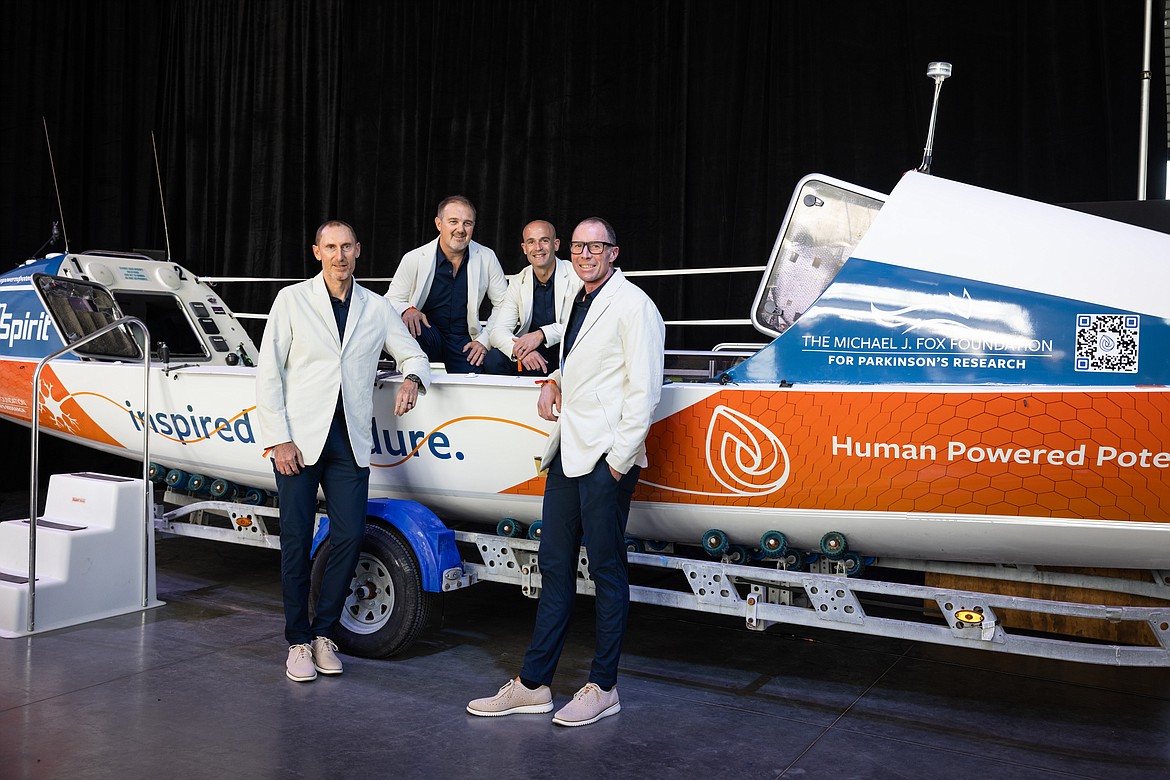 Coeur d'Alene's Peter Durso and friends are training for the “World’s Toughest Row" when they will row from Monterey, Calif., to Kauai, Hawaii, starting next weekend. From left, Durson, Patrick Morrissey, Scott Forman and Brendan Cusick.