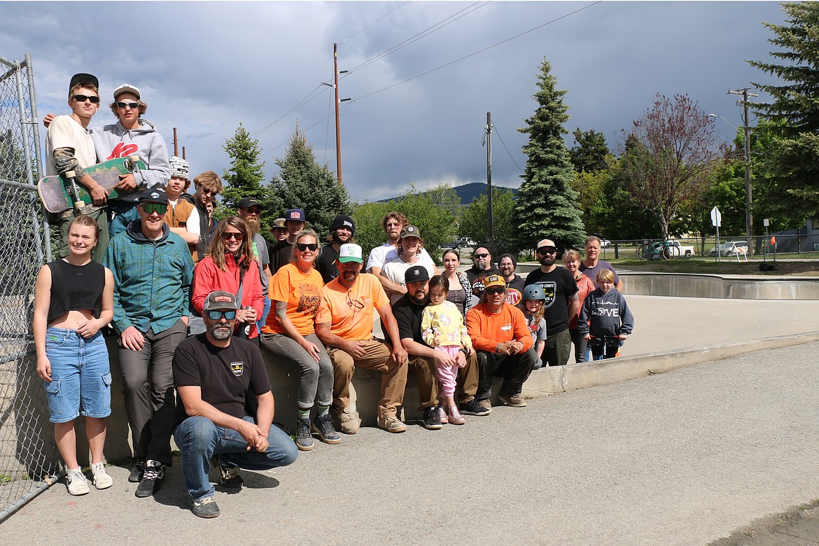 Area skaters, Bonner County Skatepark Association members, Sandpoint officials and crews from Dreamland Skateparks gathered for a groundbreaking of the the second phase of the Concrete Lake Skatepark, located at Travers Park in Sandpoint.