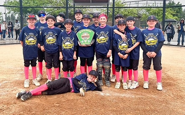 Courtesy photo
The 11U North Idaho Sharks baseball team won the Best in the Northwest tournament in Spokane for the second year in a row. The team had a 20-6 record in tournaments and was 27-9 overall. In the front row from left are Jacob Briner, Cason Bishop, Colin Schreiber, Easton Bateman, Nolan Haley, Brody Williams, Easton Henderson, Kingston Howard and Kellen Larson; and back row from left, Beckett Simmelink, Koa Fenter, Ashton Elwell, Beck Odenthal and Royce Alvarado.